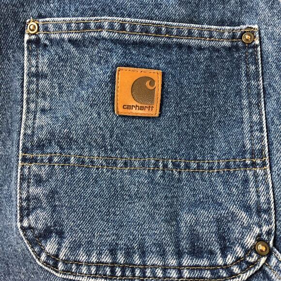 Carhartt mens 38x32 double knee dungaree fit carpenter jeans B73 DST vintage - Picture 10 of 11